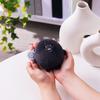Nagano Characters Fluffy and Chewy All Black Plush Toy Lottery Prize E: Face Mascot Badge - Mogura Korokke  Ordinary Face