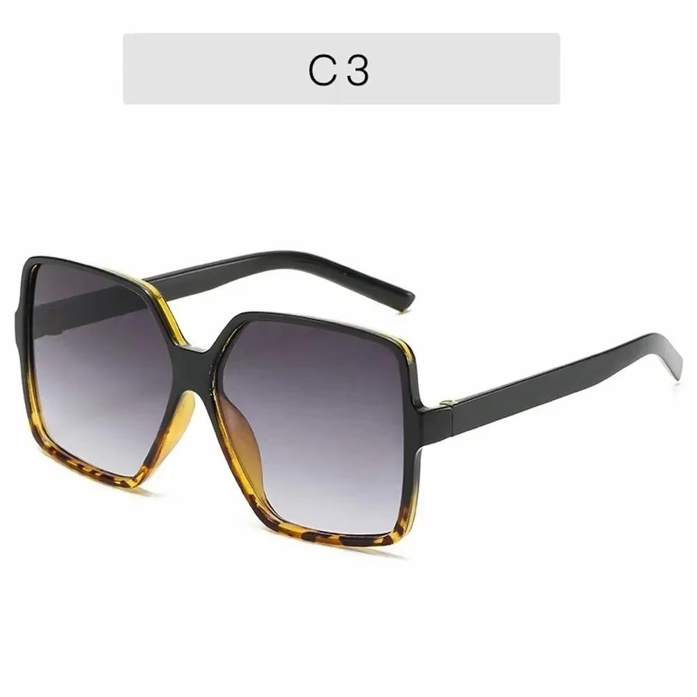 Occhiali da sole quadrati oversize per donna e uomo Occhiali da vista con protezione UV Occhiali da sole retrò con montatura grande Tonalità alla moda