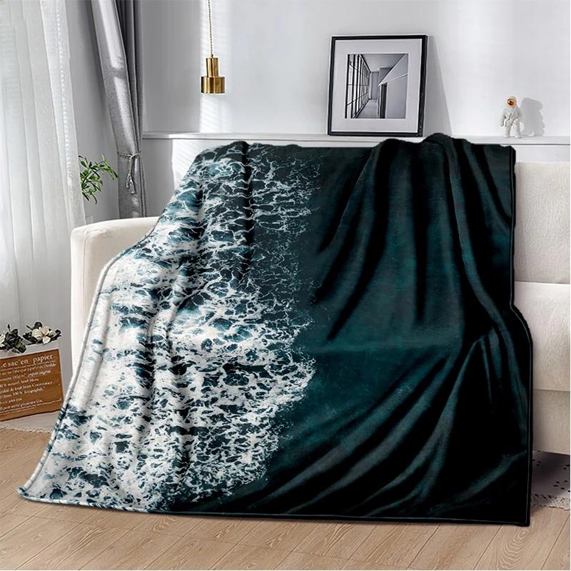 29 Style New Sea Water Beach Reef Nature Scenery 3D Blanket,Soft Throw Blanket for Home Bedroom Bed Sofa Travel Picnic Cover Kid