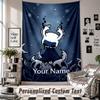 Custom Tapestry Wall Hanging, Hollow Knight Personalized Name Text Home Wall Decor