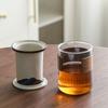 Creative Yuanshan Glass Tea Water Separator Cup Ceramic Teacup High-end Filtered Souvenir with Lid Handy Water Cup