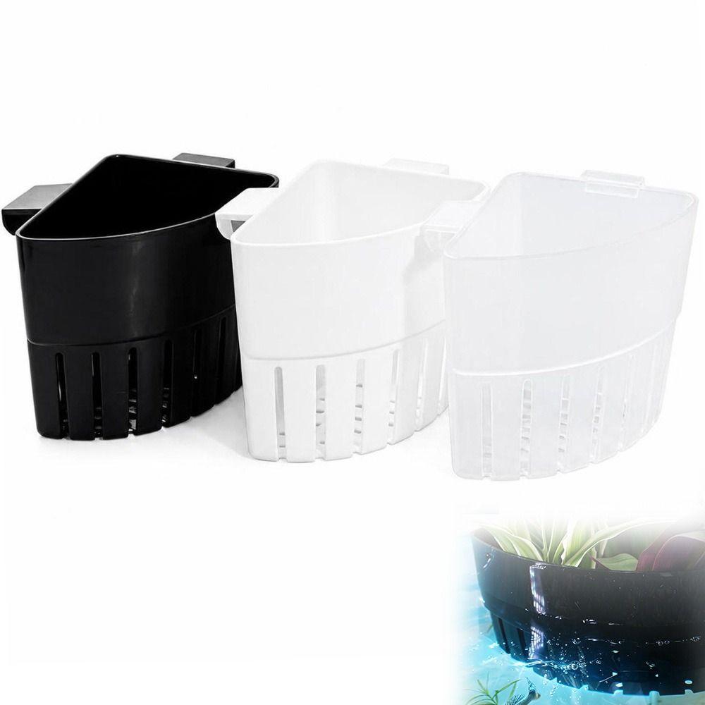 Plastic Fish Tank Planter Slotted Corner Plant Basket Hydroponic Plant Holder Hydroponic Planting