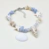 Handmade Seashell & Crushed Stone Bracelet with Lobster Clasp - Perfect Summer Travel Souvenir