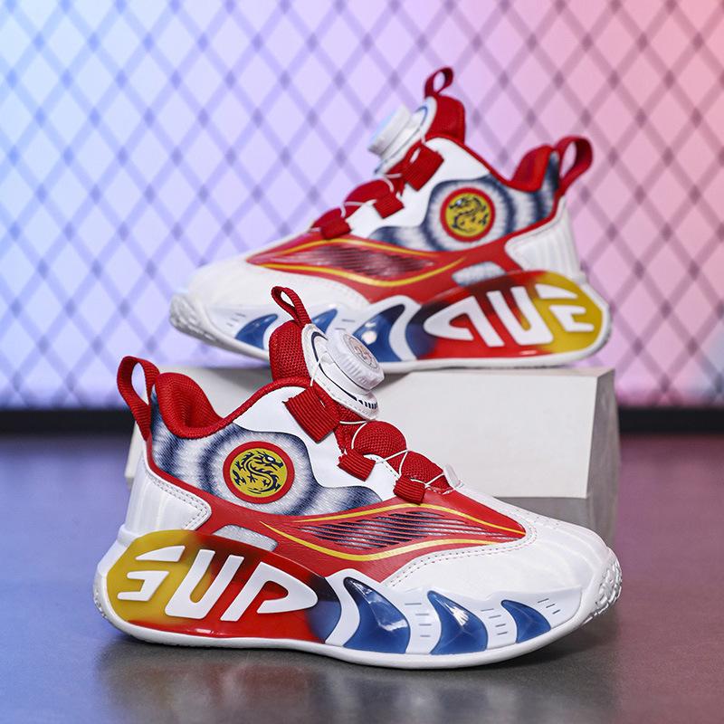 Children's basketball shoes breathable summer new boys and girls sports shoes actual combat non-slip friction sound classmate