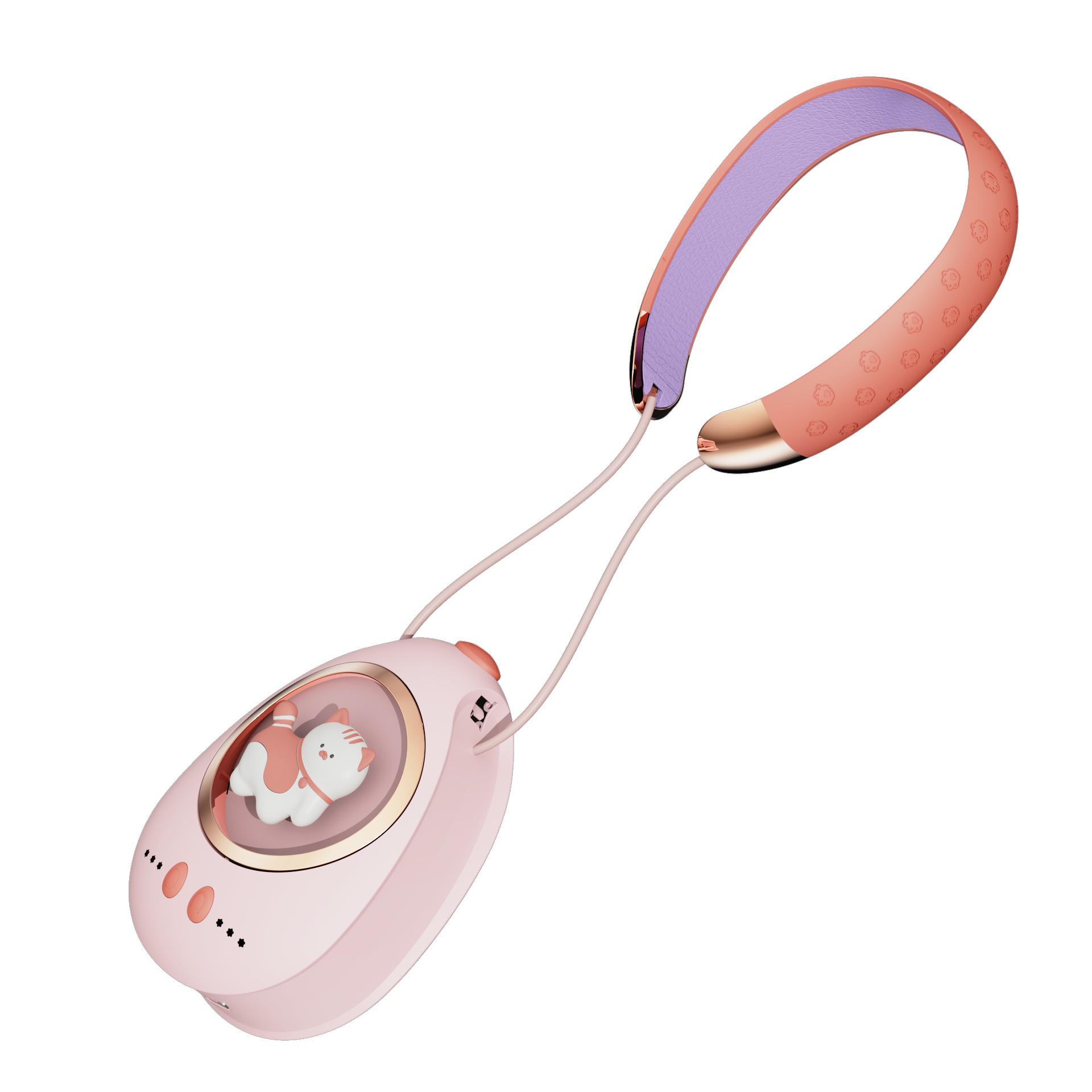 

N1 2-in-1 5000mAh Fast Heating Cartoon Cat Hand Warmer Hot Compress Neckband Pink