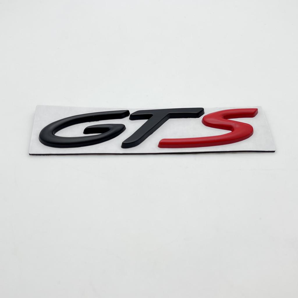 1pcs Metal GTS Letter Sticker Car Rear Emblem Fender Side Rear Tail Trunk Badge Sticker Styling Accessories For 911 718 928 901