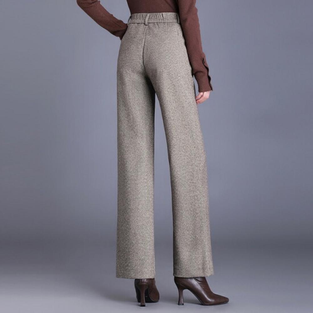 Morris Coming Home Unisex Herringbone Buckle Point Warm Wide Pants M2410pt614d