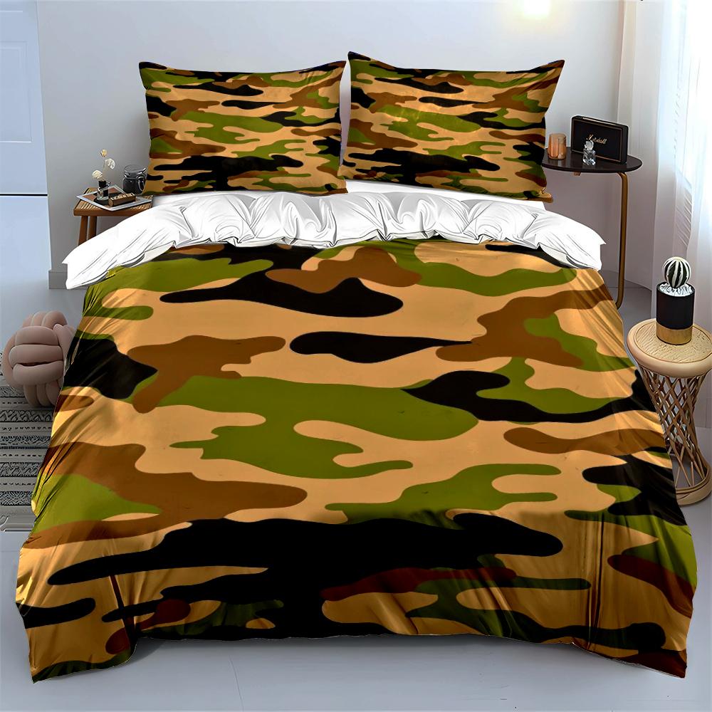 Camouflage Pattern Bedding Set Bedding set (1 duvet cover, 2 pillowcases, duvet not included)