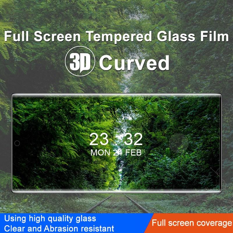 

IMAK for Samsung Galaxy S23 Ultra 3D Anti-fingerprint Curved Tempered Glass Film Side Glue Ultra Clear Full Screen Protector Type A