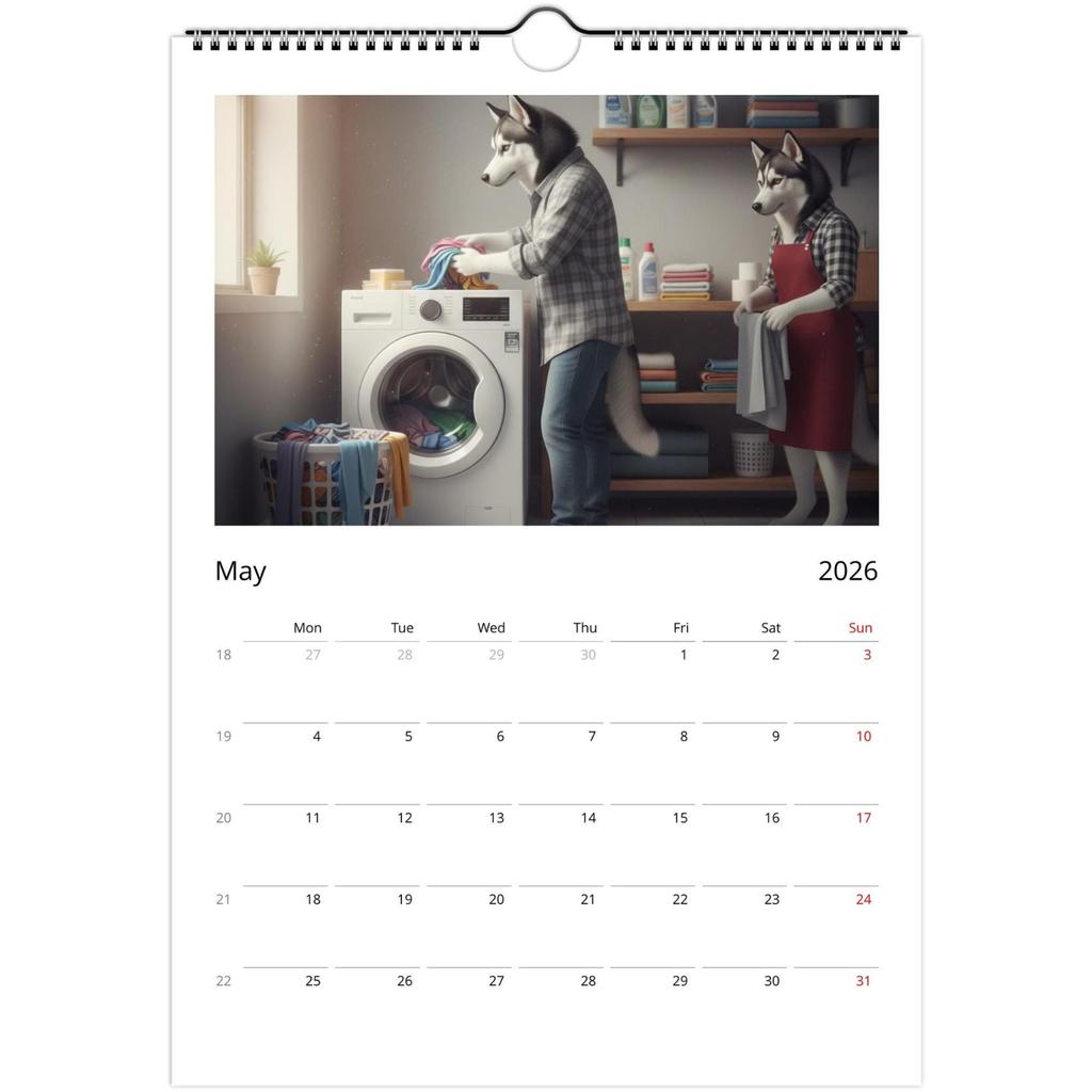 Wandkalender 2026, Kalender mit lustigem Thema, Lustiges Chat-Geschenk, Perfekte Wahl für den Heimgebrauch.