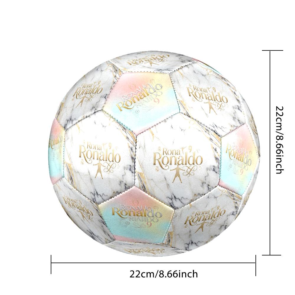 Ronaldo's Soccer Legacy Size 5 Soccer Football Machine-Stitched Indoor/Outdoor Universal Football Sports Enthusiast Gifts