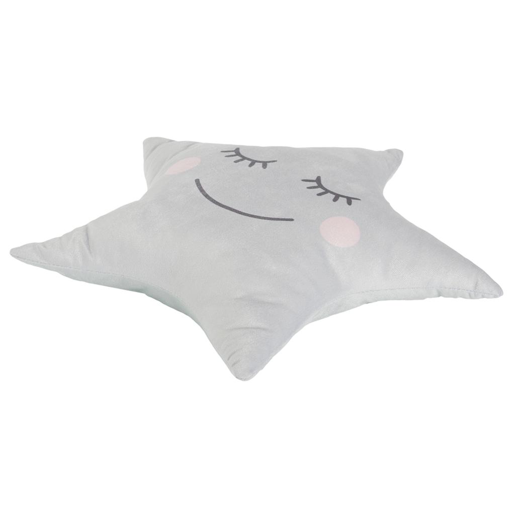 Les Trésors De Lily [A1825] - Designer Cushion 'Etoile' Gray - 44x37 Cm