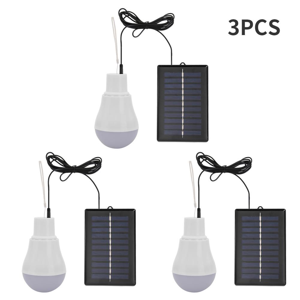 1-5Pcs Portable Solar Lamp LED Bulb 5V 15W USB Rechargable Light LED Hanging Camping Lantern Lamp Emergency Bulb Tent Light