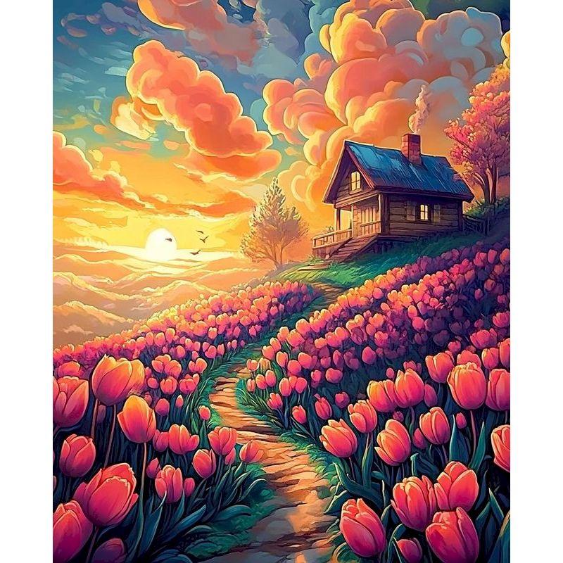 5D DIY Diamond Painting Landscape Full Square Diamond Modern House Handmade Production Friend Gift Home Decor