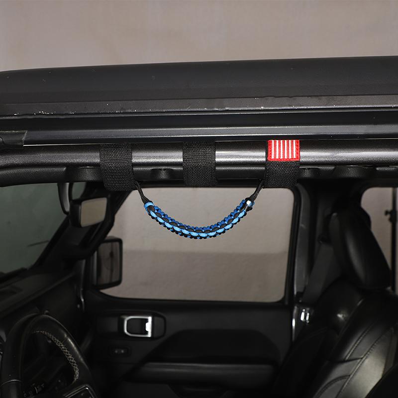 Auto-Regenschirmseil, Dachgriff mit Licht, für Jeep Wrangler JL/Gladiator JT JK 2007–2023, 2 Stück