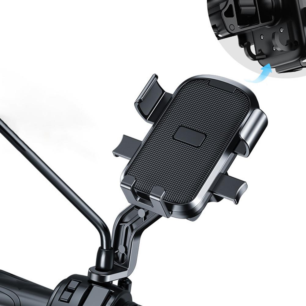 360 Degree Rotation Motorcycle Phone Holder Shock Absorption