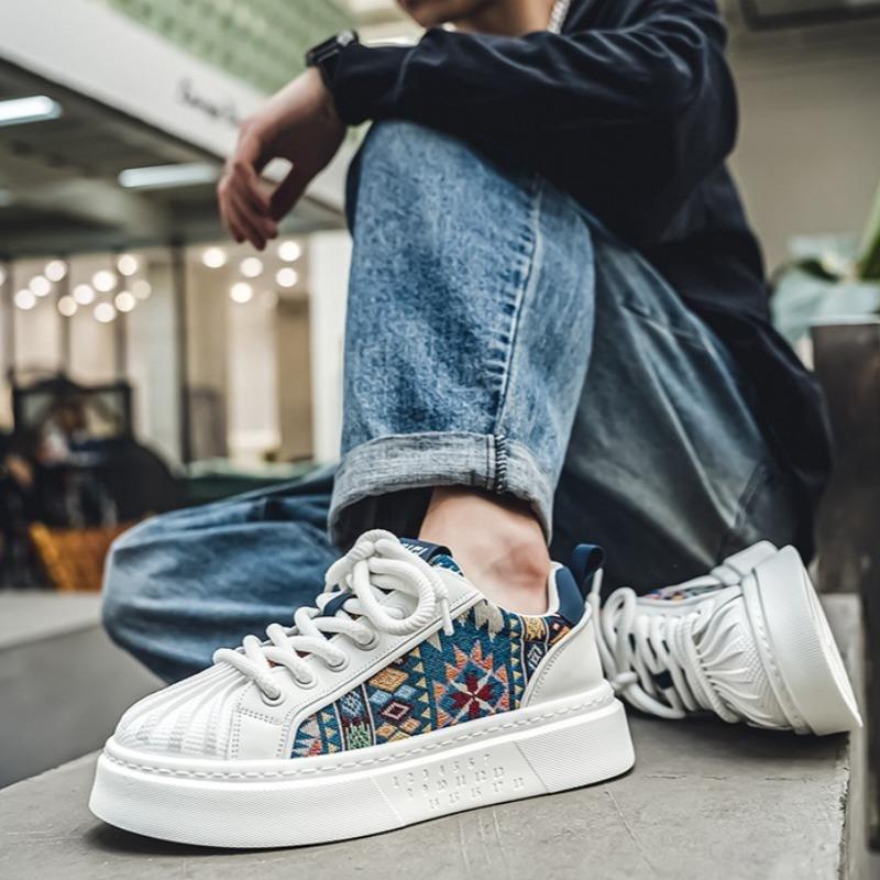 Fashion Autumn Men Figure Designer Shoes Platform Casual Sneakers High Qualiyu Men Comfortable Soft-soled Boards Shoes Fashion Men Shoes