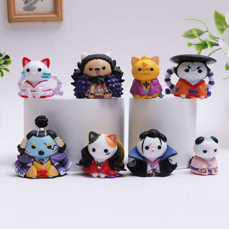 Mini Piece One Cat Cartoon Doll Decoration Car Decoration Plastic Model Figure