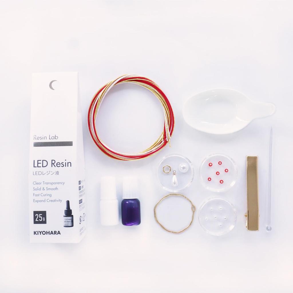 KIYOHARA Resin Lab Mizuhiki Resin Hair Clip Making Set (RLK-03)