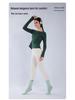 Women's Long Sleeve Yoga Top with Finger Loops - Back Slit Running & Fitness Apparel