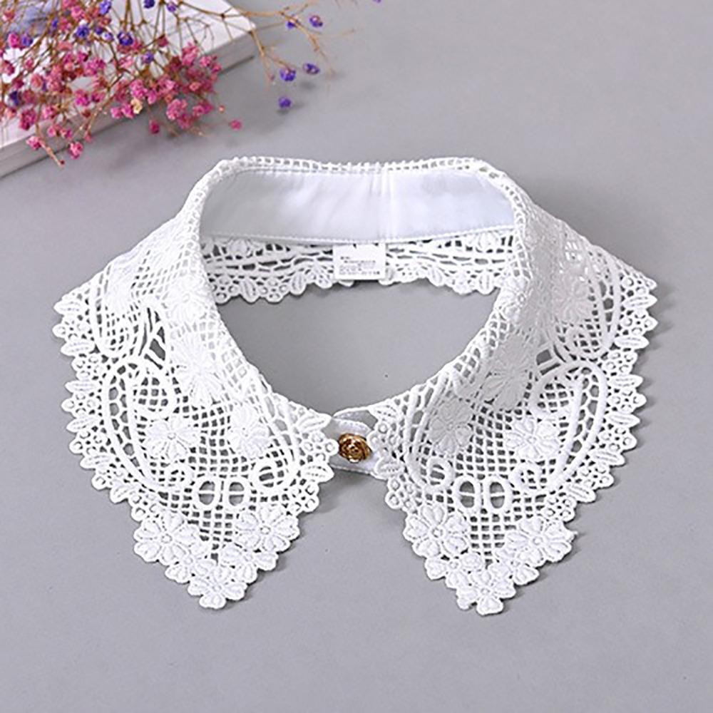 Black White Fake Collar Lace Floral Decoration Collar New Clothes Trim