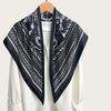 Twill silk triangular scarf, clothing accessories, cashew nut double-sided printed belt, versatile women's rhombus silk scarf, bag head, fart curtain.