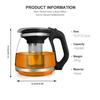 1500Ml Heat Resistant Glass Teapot Infuser Transparent Teapot Cup Puer Oolong Drinkware Home Office Glass Flower Tea Maker