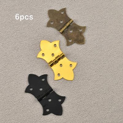 6pcs Vintage Butterfly Hinge Brackets -Jewelry Boxes Craft Projects Craft Hinge Brackets Durable Metal Hinges Butterfly Decor