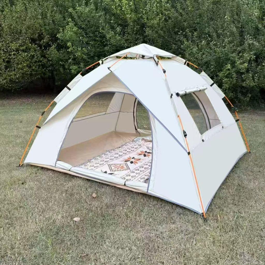 Mongolian Yurt Outdoor Tent: Automatic Setup, Sun/Rain/Insect Protection, Fits 3-4 People