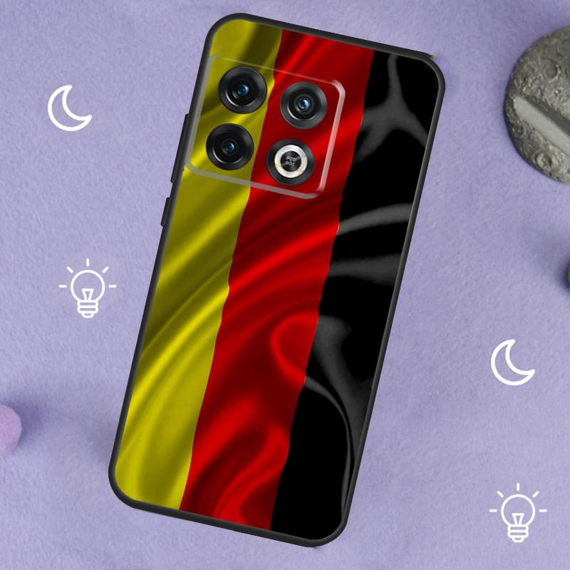 Germany Flag Banner Case For OnePlus 13T 10T 8T 10R 12R 13R 15 13 12 11 10 9 Nord 5 CE 2 3 4 Lite N20 N30 Cover