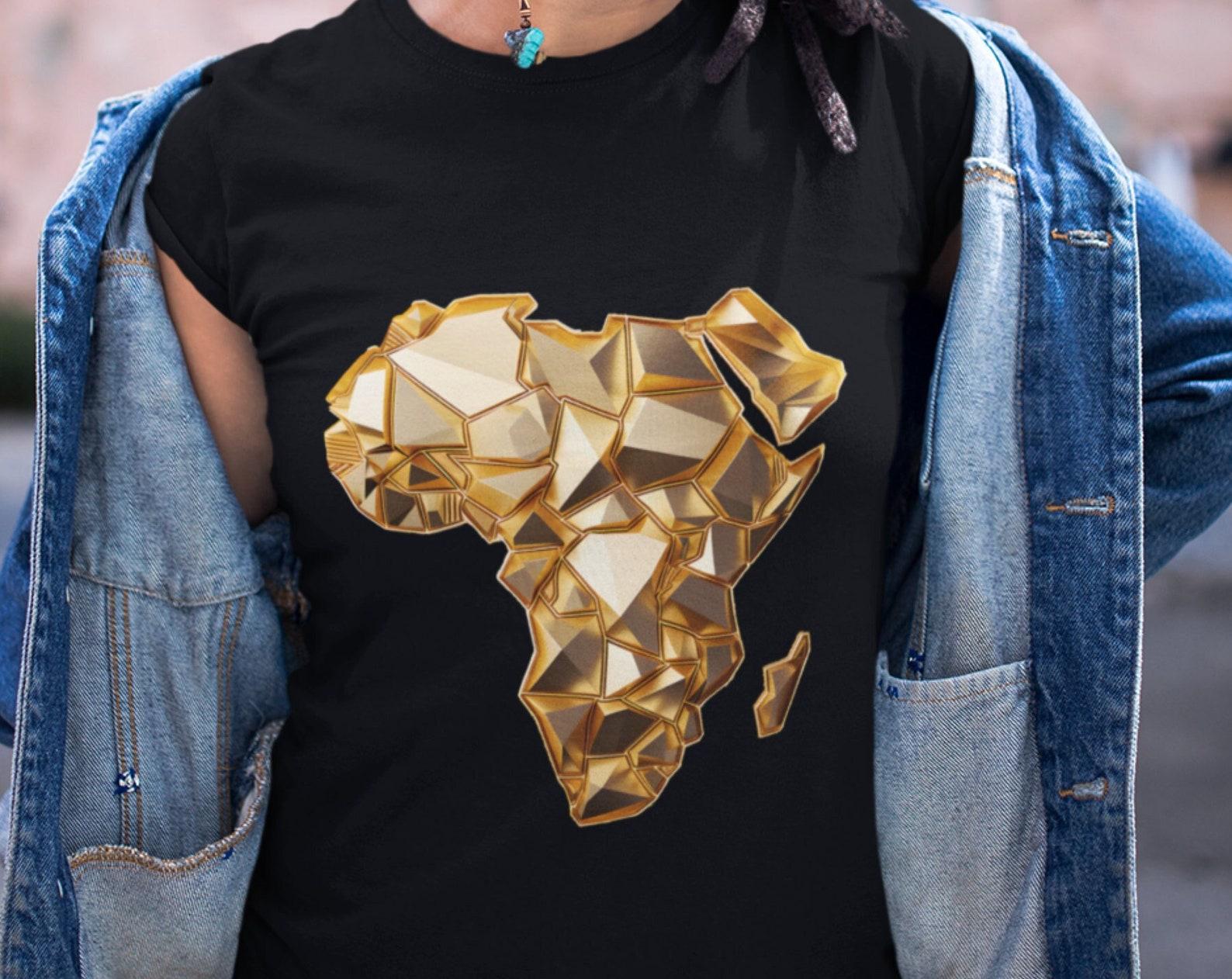 Golden Africa T-Shirt: Unisex Heavy Cotton Tee L