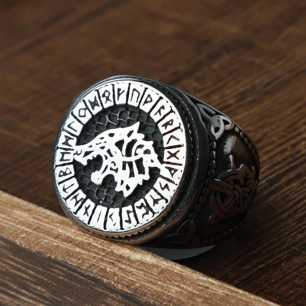 Einzigartiger Wikinger Bärenklauenring für Herren Vintage Edelstahl Odin Wikinger Keltischer Ring Punk Motorradfahrer Biker Schmuck Großhandel