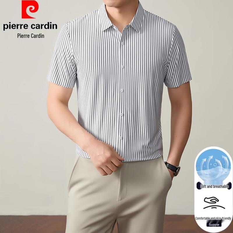 Pierre Cardin Men s Striped Short-Sleeve Shirt XXXL