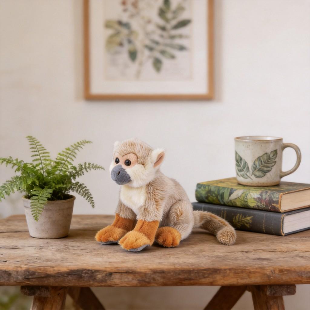Squirrel Monkey Plush Doll Kids Toy Animal Stuffed Toy For Playtime
