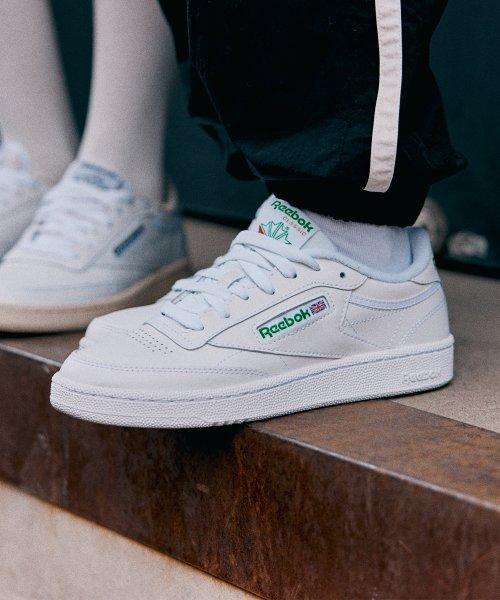 [Reebok] Club C 85 - White:Green RXSOXXCCUE1