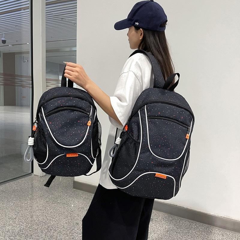 Sports Backpack Large Capacity Design Korean Style Campus School Bag Couple Casual School Bag