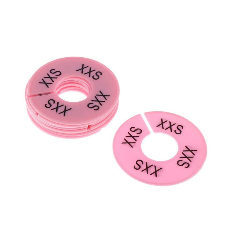 10Pcs Size Separators Practical Round Clothes Sorting Tag Hanger Separators Compact Clothing Size Separators
