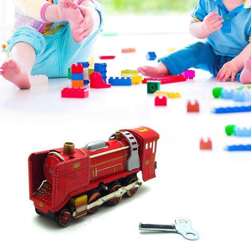 Wind Up Vintage Train Retro Clockwork Spring for Adult Recall Collection Gift Party Birthday Festival Surprise Memories