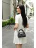 Women's 2025 New Genuine Leather Diamond Chain Handbag - Versatile Women's Shoulder Crossbody Bag
