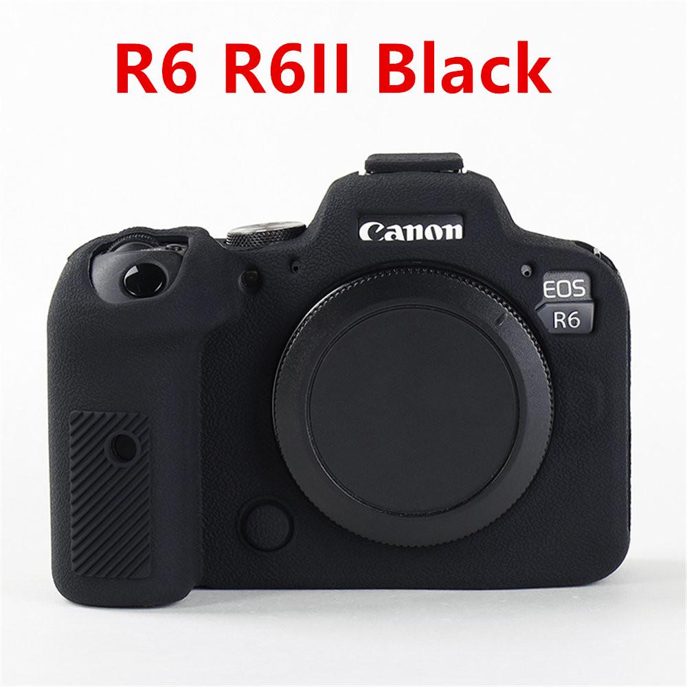 Litchi Pattern Soft Silicone Camera Body Case For Canon EOS 5D3 5D4 R50 R6 R6II R8 Rubber Cover Skin
