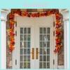 Autumn Artificial Maple Leaf Garland For Wedding Decor And Outdoor Events
