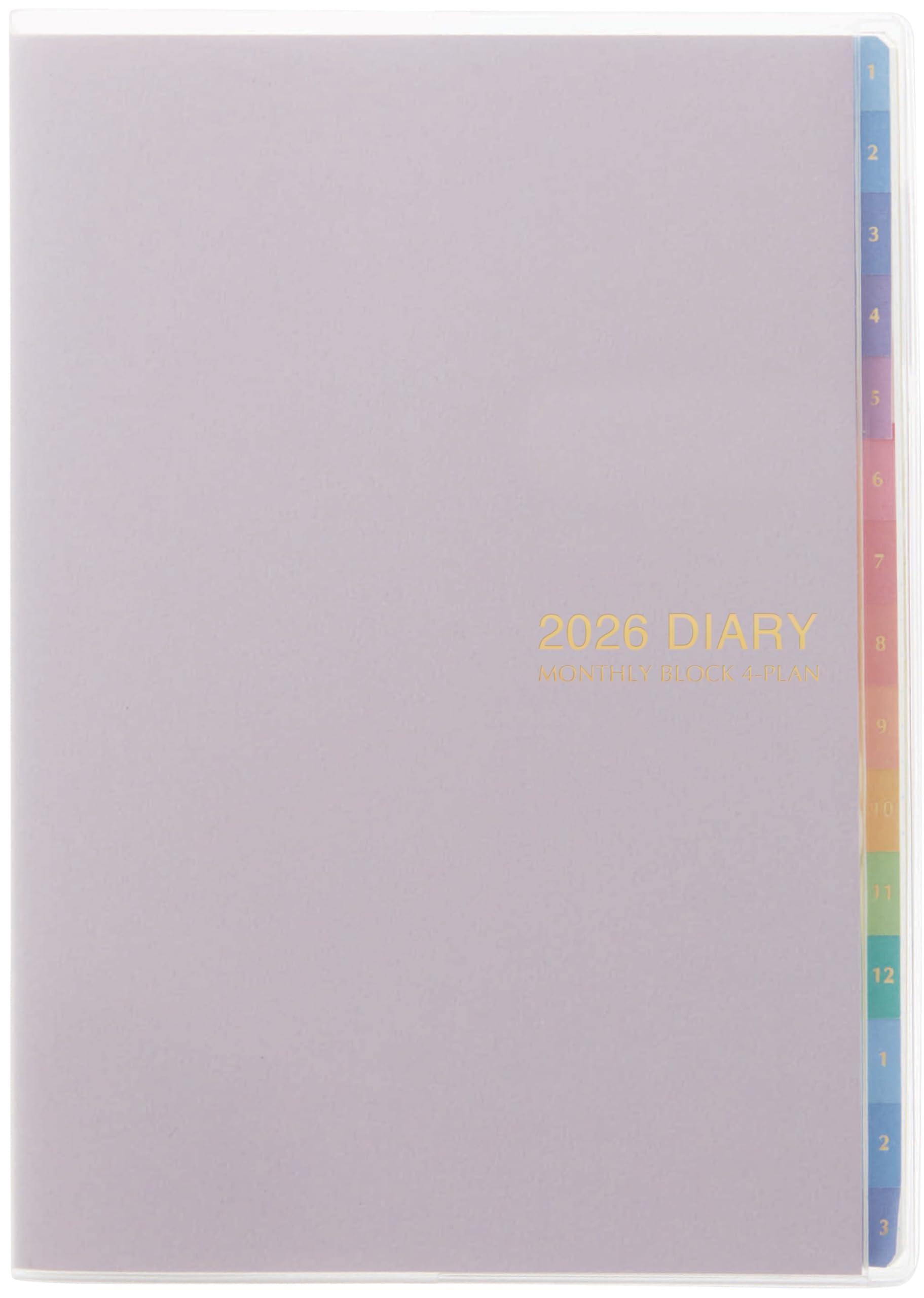 

Raymay Fujii 2026 Four Plan December Start Planner, Diary, Monthly, A5, Violet, RFD2654V, 2025, фиолетовый