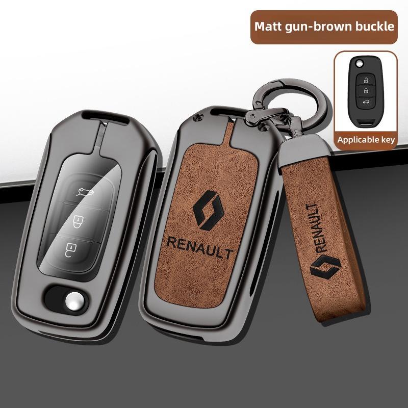 For Renault 2026 New Hub Caps Zinc Alloy Car Key Case Cover Shell For Renault Koleos Captur Kadjar Megane Clio Talisman Scenic A