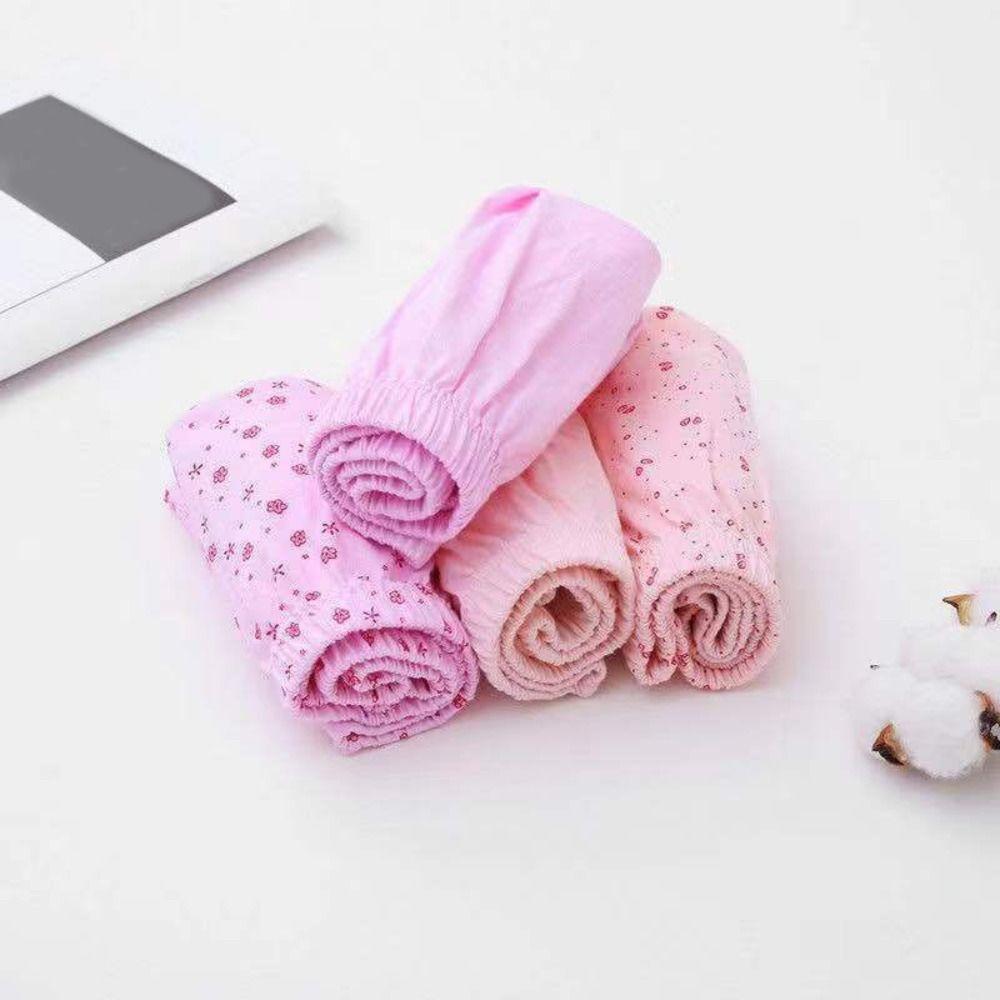 5PCS High Waist Elderly Plus Size Briefs Breathable Women Underwear Flower Cotton Panties Gifts