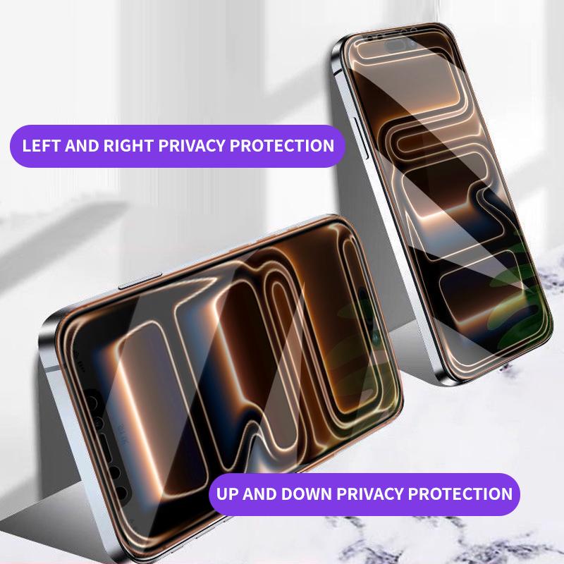 360° Privacy Anti Spy Protector for iPhone Air 6 7 8 X XS XR 11 12 13 14 15 16 17 Pro Max Full Coverage High Quality Tempered Glass Screen Protector