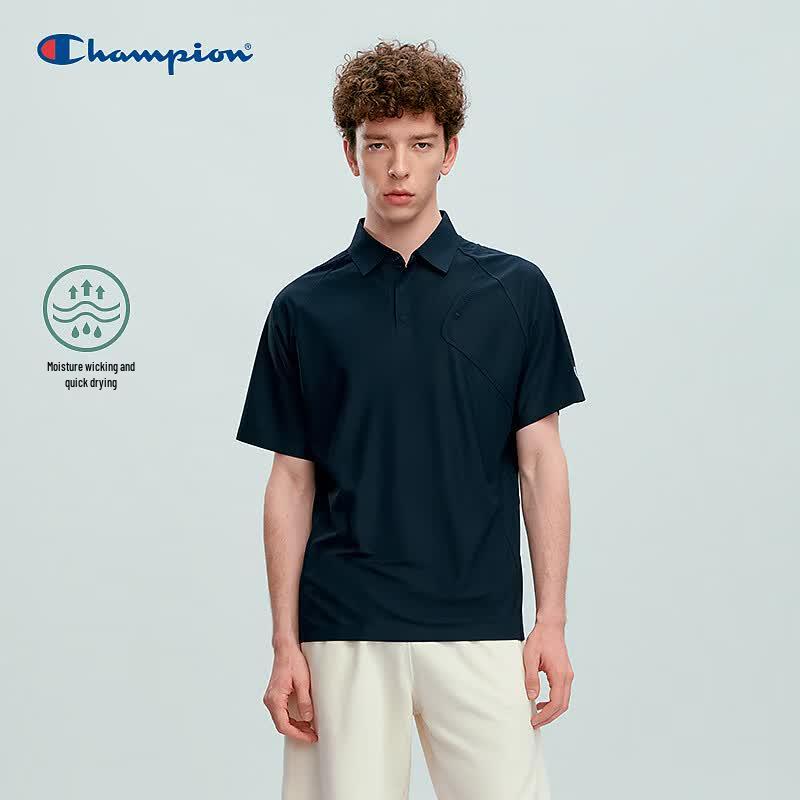 Champion Men s 2026 Summer Quick-Dry Short Sleeve Polo Shirt S