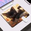 A Fluffy Orange Cat Gaming Mouse Pad Square Computer Mouspad Desk Mat  Non-Slip Rubber Mausepad Office Accessories Gamer Deskmat