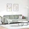 Living Room Sofa Light Grey 250 x 77 x 76 cm