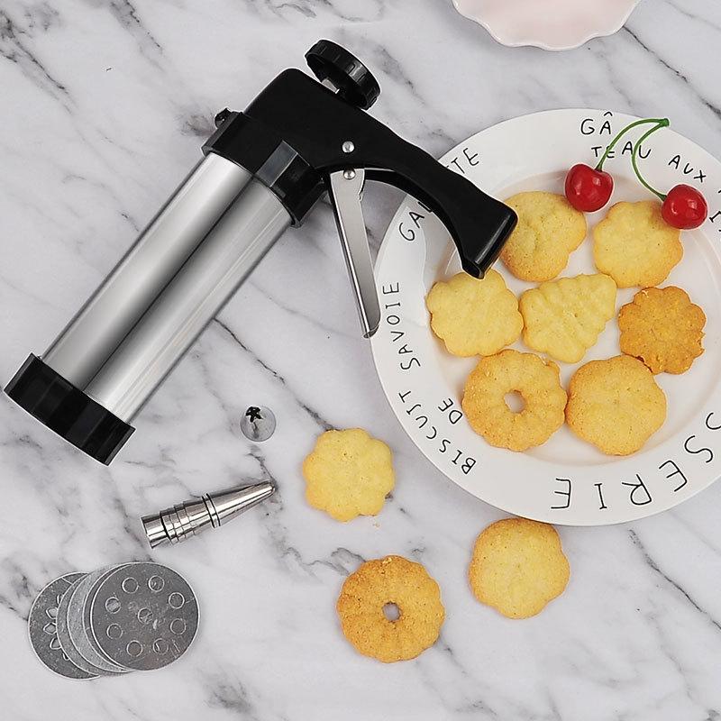 Stainless Steel DIY Cookie Gun for Home Use Cake Cream Icing Decorator Biscuit Maker Pastry Piping Tool