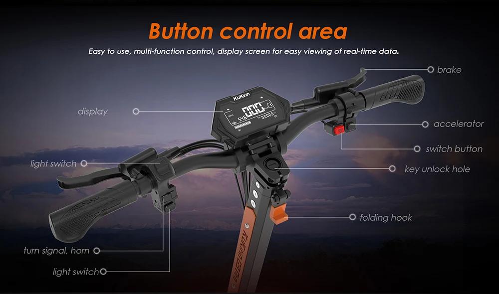KuKirin G3 Pro Elektroroller 2400W Motor 52V 23,4Ah Batterien 80KM Reichweite 60Km/h Geschwindigkeit 10" Reifen Doppelstoßdämpfer